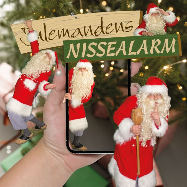 Nissedrillerier med Julemandens Nissealarm digitale fotopakker fra Julemandens Værksted