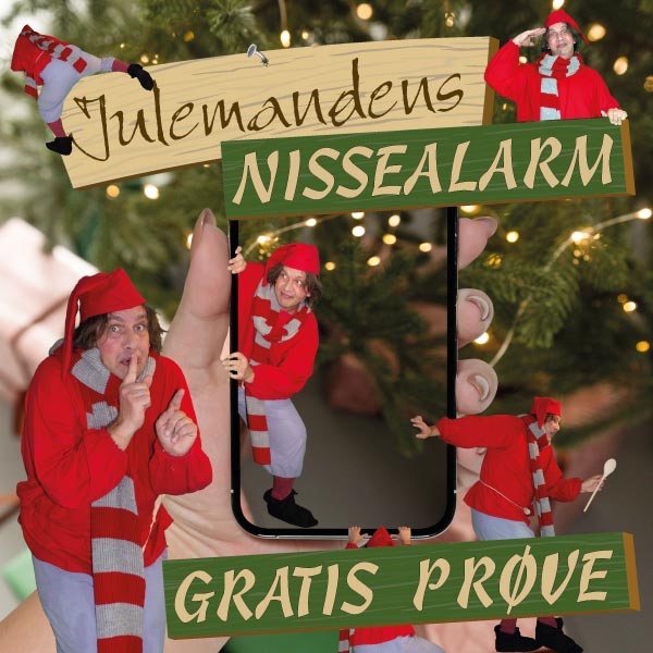 Nissedrillerier med Julemandens Nissealarm digitale fotopakker fra Julemandens Værksted