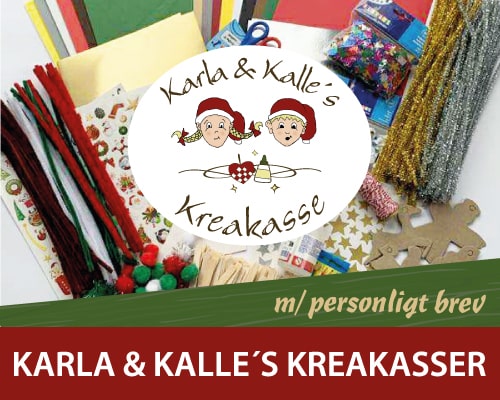 Kreakasser til børn med valgfrit personligt nissebrev