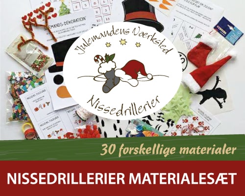 Nissedrillerier og nissemagi materiale pakke fra Julemandens Værksted